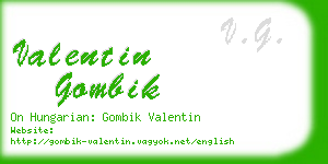valentin gombik business card